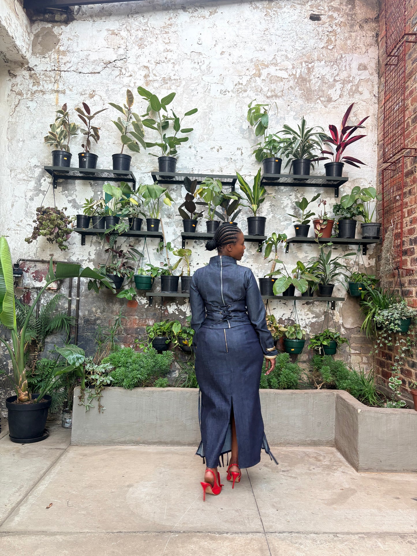 DENIM DAMBISA SKIRT AND IVEMVANE TOP