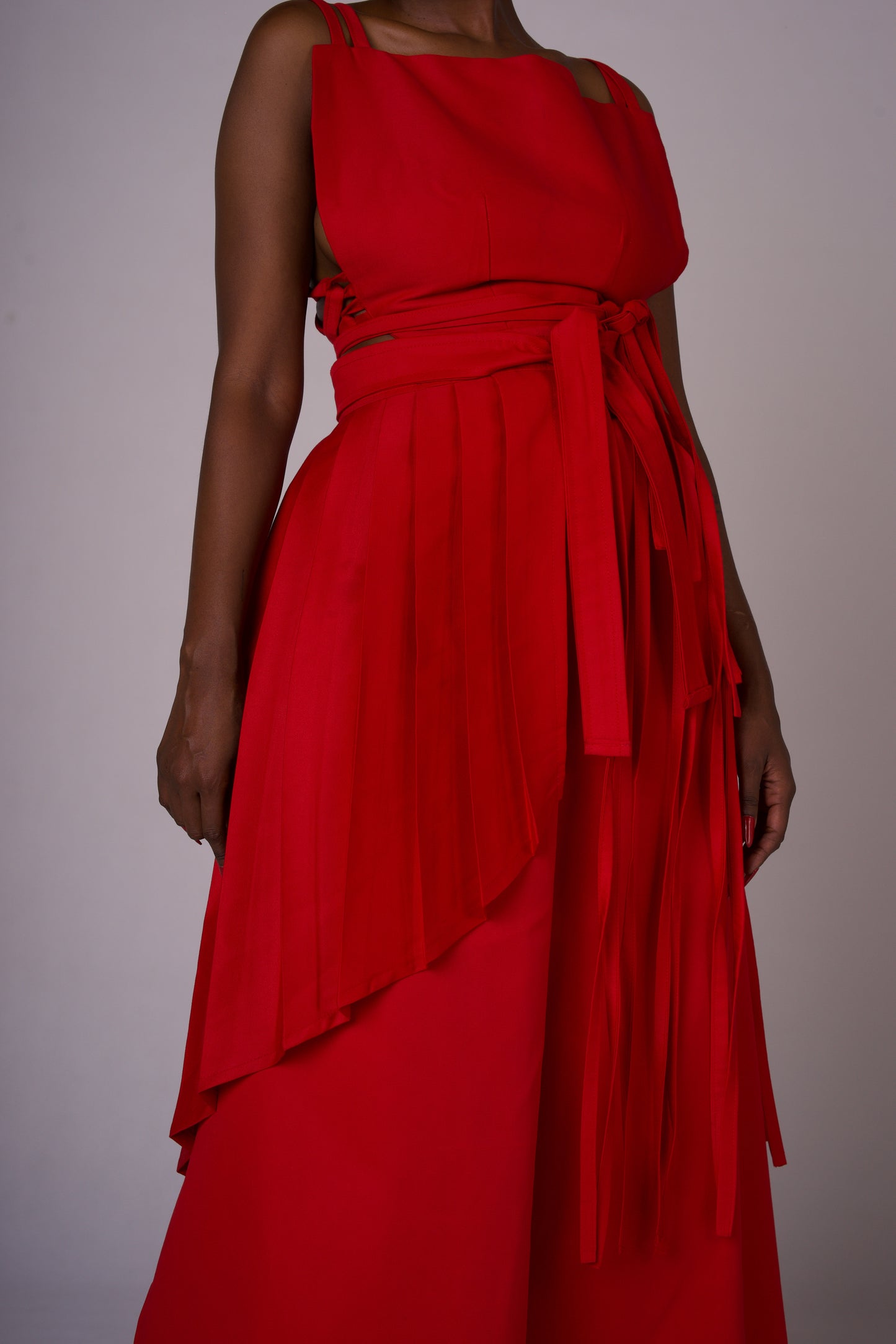 Umfazi obomvu Top and Wrap pants two piece