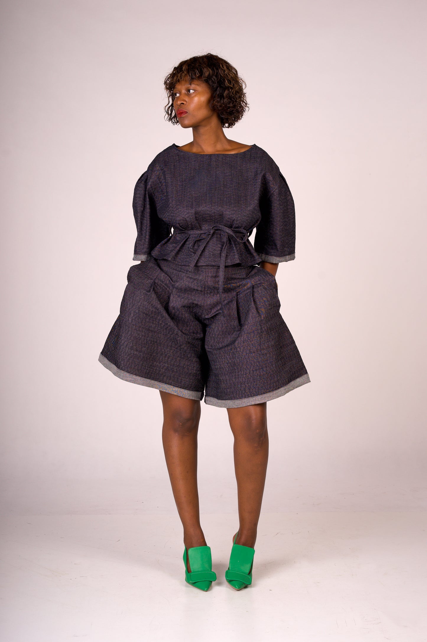 modest pleated shorts