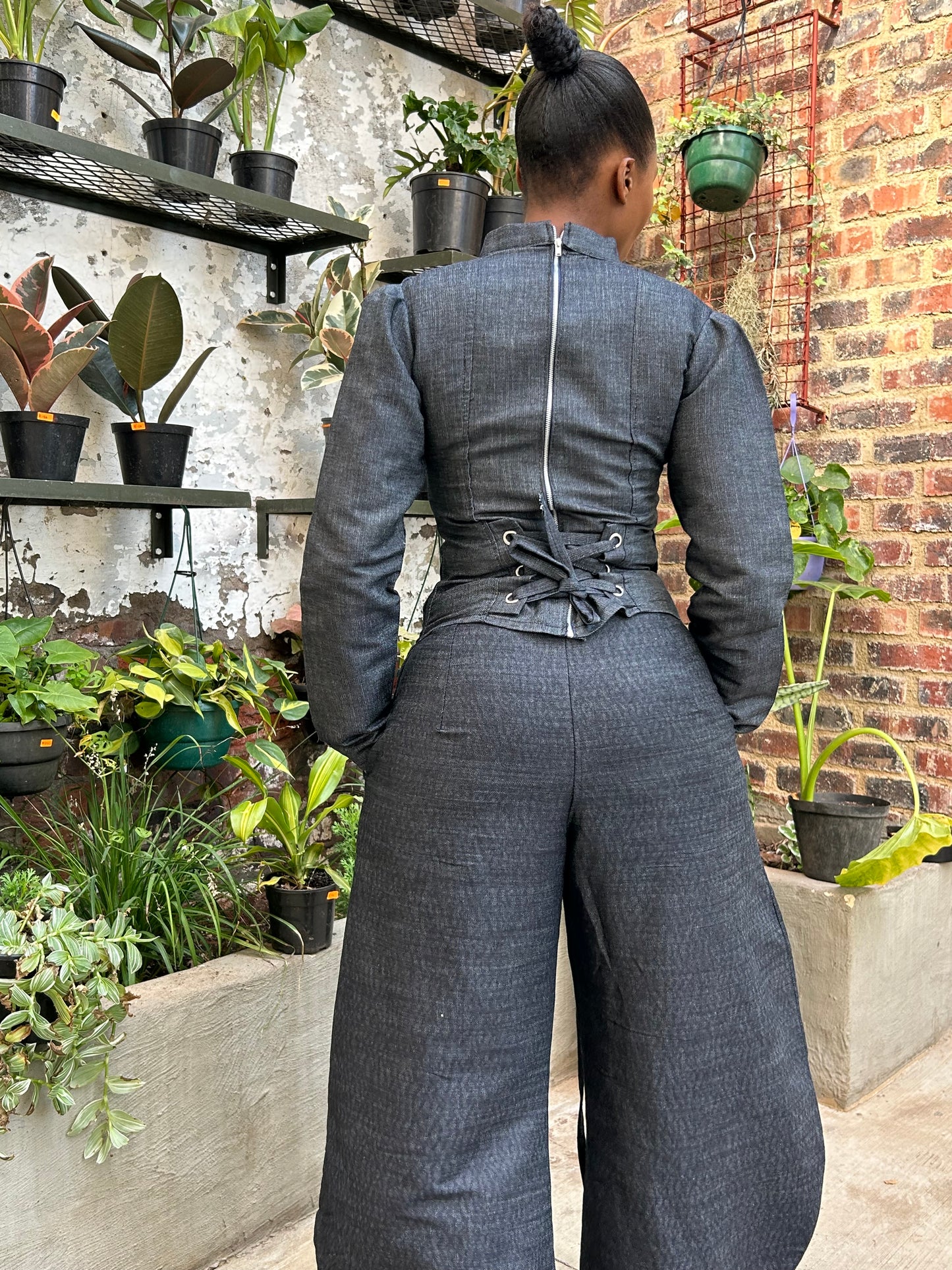 IVEMVANE TOP AND A BARREL JEANS TWO PIECE